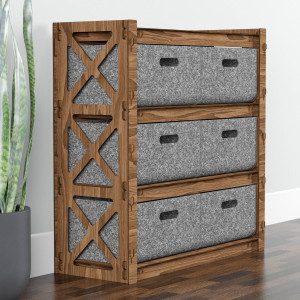 Hexagonica Комод на 6 ящиков серые корзинки Provence 6В (750В х 750Ш х 300Г)