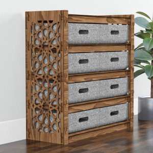 Hexagonica Комод на 8 ящиков серые корзинки Arabic 8В (750В х 750Ш х 300Г)