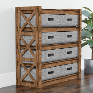 Hexagonica Комод на 8 ящиков серые корзинки Provence 8В (750В х 750Ш х 300Г)